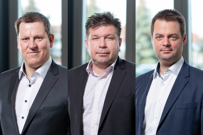 Jörg Kilb, Frank Konrad, Philipp Klaschka: Neue Geschäftsführung der HAHN Automation | New managing directors of HAHN Automation